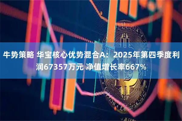 牛势策略 华宝核心优势混合A：2025年第四季度利润67357万元 净值增长率667%